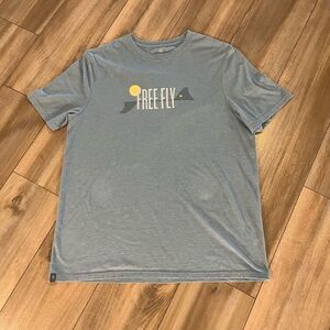 Free Fly Grey Graphic Casual Tshirt Tee‎ Men XL